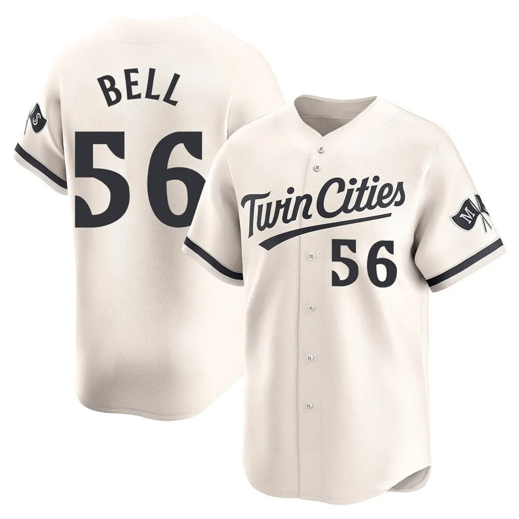 Johmsee M.Twins #56 Josh Bell Player Cream Home Limited Stitched Jerseys