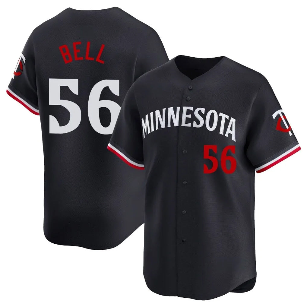 Johmsee M.Twins #56 Josh Bell Player Navy Home Limited Stitched Jerseys