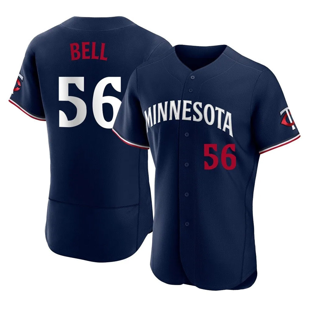 Johmsee M.Twins #56 Josh Bell Player Navy Replica Home Limited Elite Stitched Jerseys