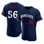Johmsee M.Twins #56 Josh Bell Player Navy Replica Home Limited Elite Stitched Jerseys