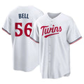 Johmsee M.Twins #56 Josh Bell Player White Home Game Stitched Jerseys