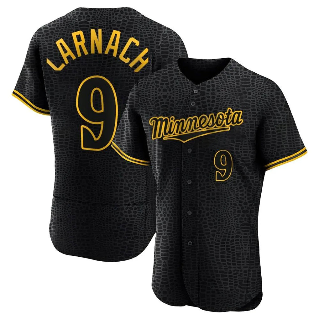 Johmsee M.Twins #9 Trevor Larnach Player Black Snake Skin City Home Limited Elite Stitched Jerseys