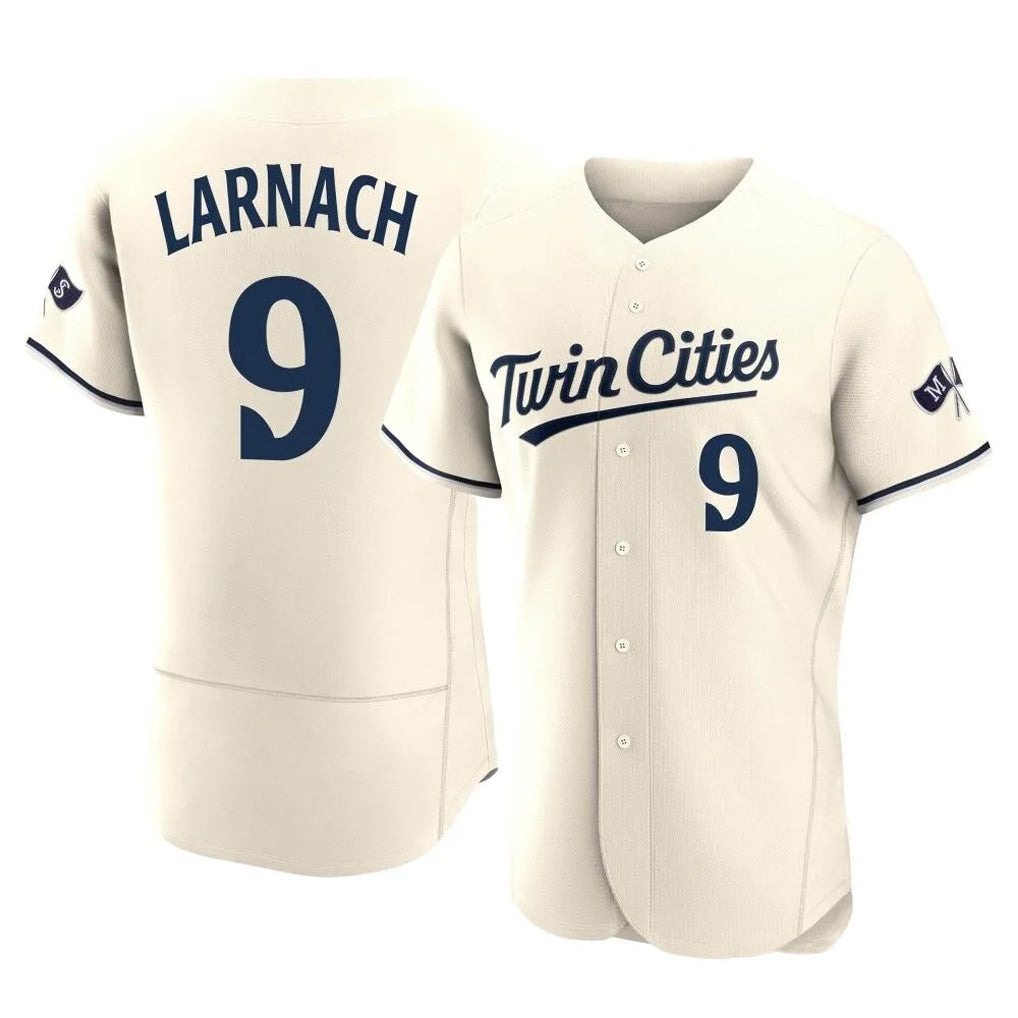 Johmsee M.Twins #9 Trevor Larnach Player Cream Home Limited Elite Stitched Jerseys