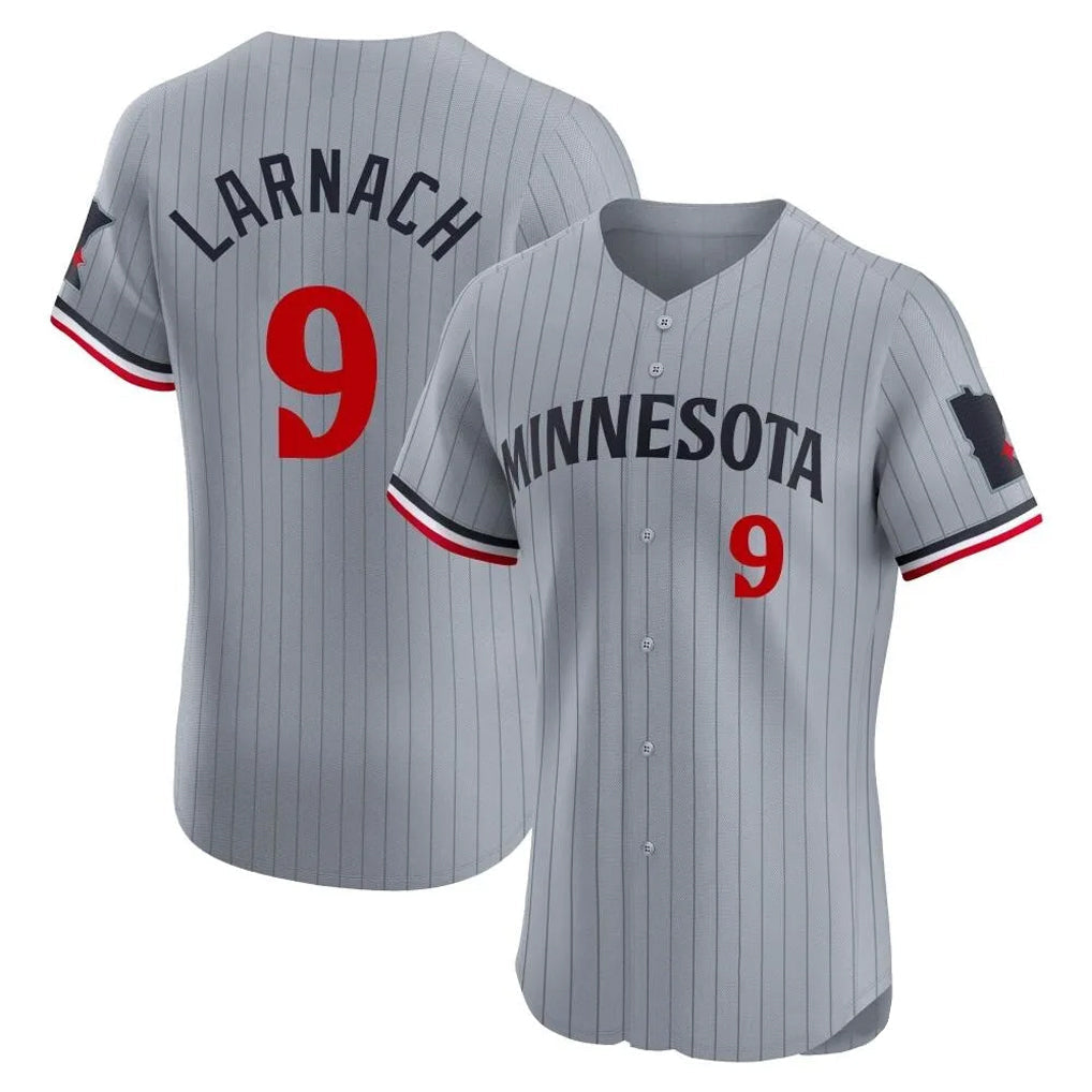 Johmsee M.Twins #9 Trevor Larnach Player Gray Home Limited Elite Stitched Jerseys