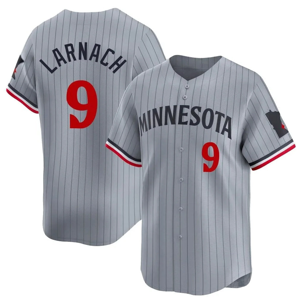Johmsee M.Twins #9 Trevor Larnach Player Gray Home Limited Stitched Jerseys