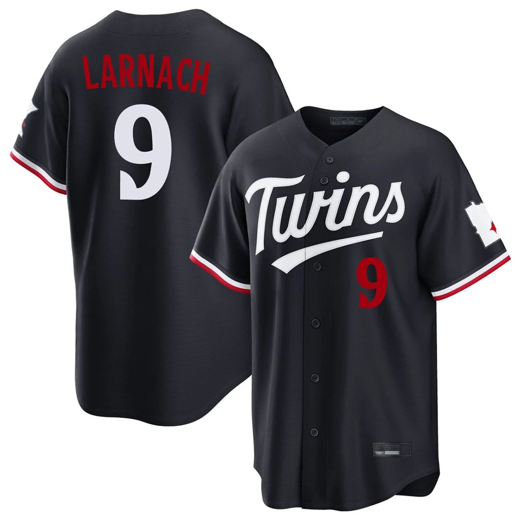 Johmsee M.Twins #9 Trevor Larnach Player Navy Home Game Stitched Jerseys