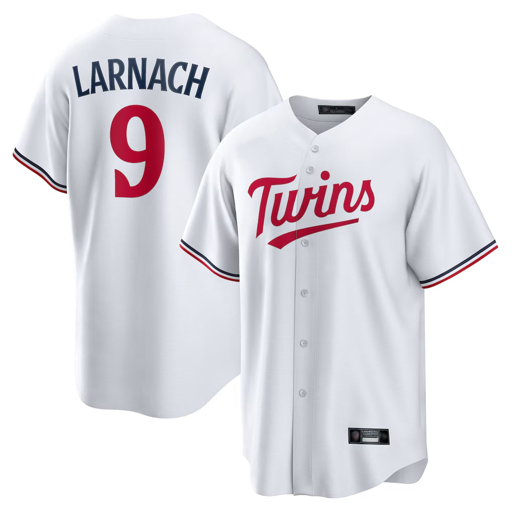 Johmsee M.Twins #9 Trevor Larnach Player White Home Game Stitched Jerseys