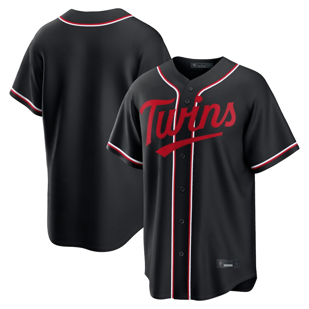 Johmsee M.Twins ## Twins Blank Player Black Fashion Out Home Limited Stitched Jerseys