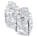 Johmsee MN.Vikings Arctic Camo Salute to Service Pullover Hoodies Limited Game Blank Player Stitched Jerseys