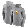 Johmsee MN.Vikings Gray LOGO Pullover Hoodies Blank Player Home Game Stitched Jerseys