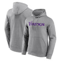 Johmsee MN.Vikings Gray LOGO Pullover Hoodies Home Game Blank Player Stitched Jerseys