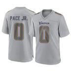Johmsee MN.Vikings #0 Ivan Pace Jr. Player Gray Atmosphere Fashion Home Game Stitched Jerseys