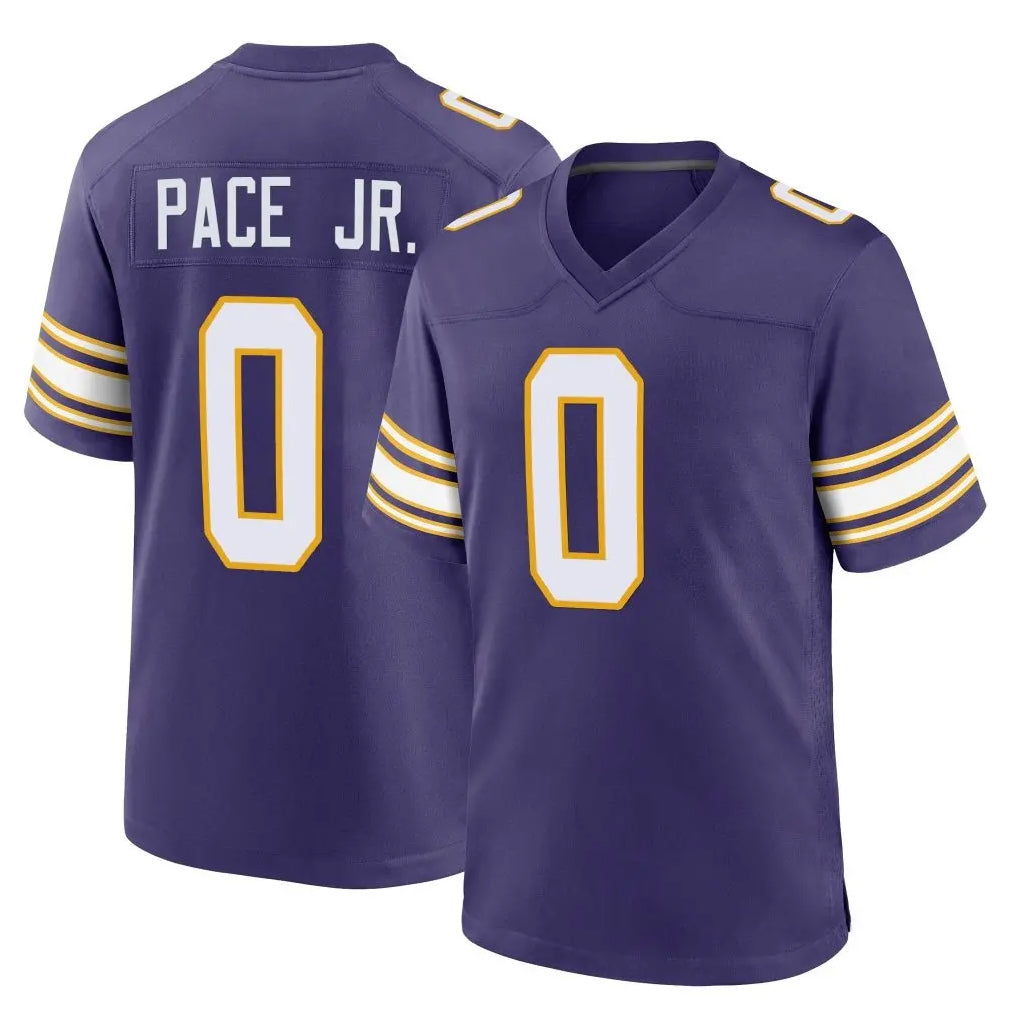 Johmsee MN.Vikings #0 Ivan Pace Jr. Player Purple Classic Home Game Stitched Jerseys