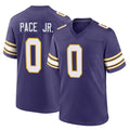 Johmsee MN.Vikings #0 Ivan Pace Jr. Player Purple Classic Home Game Stitched Jerseys