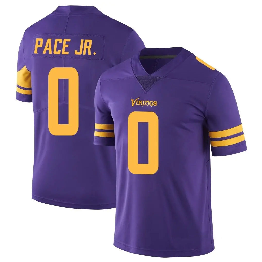 Johmsee MN.Vikings #0 Ivan Pace Jr. Player Purple Limited Color Rush Home Game Stitched Jerseys