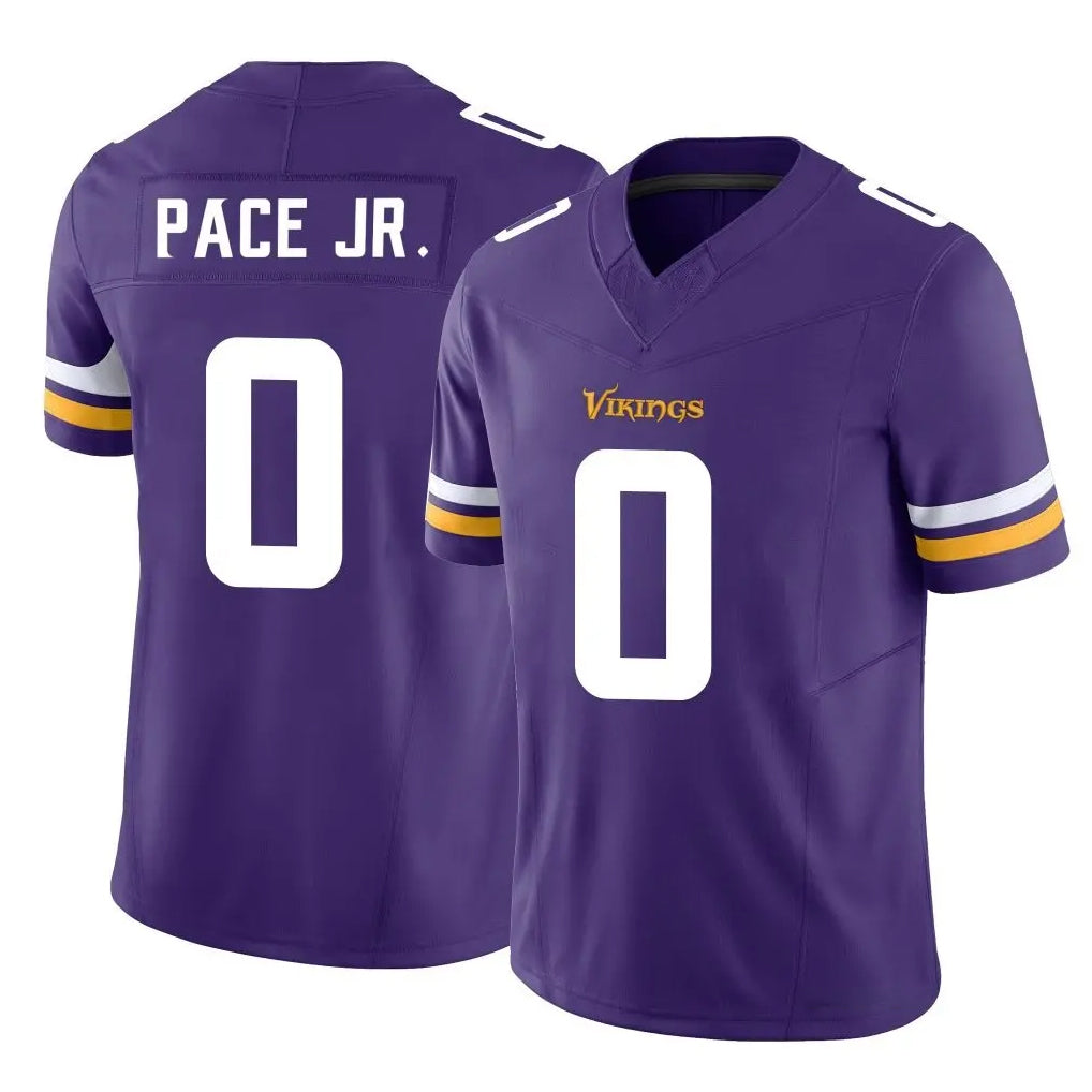 Johmsee MN.Vikings #0 Ivan Pace Jr. Player Purple Limited Vapor F.U.S.E. Home Game Stitched Jerseys