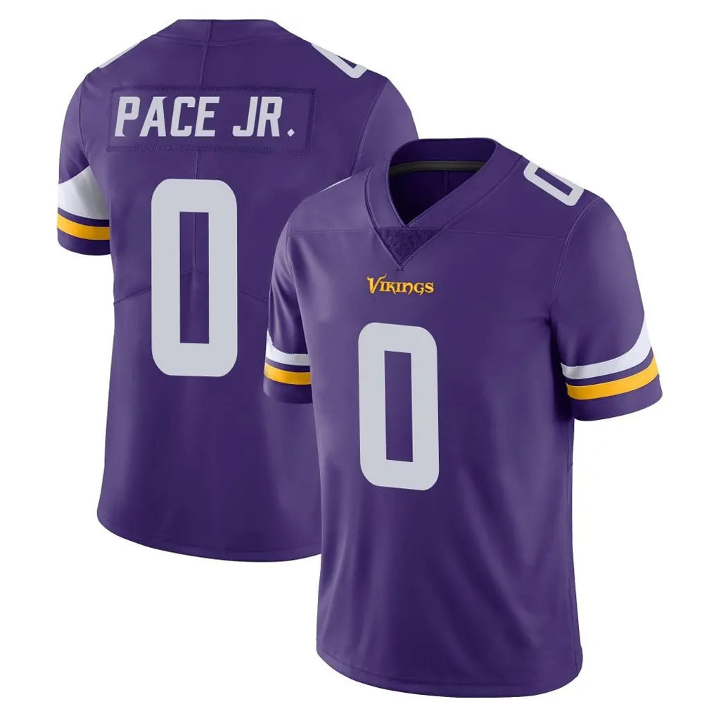Johmsee MN.Vikings #0 Ivan Pace Jr. Player Purple Limited Vapor Untouchable Home Game Stitched Jerseys