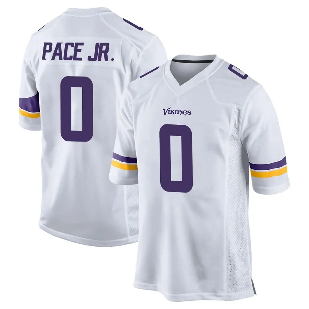 Johmsee MN.Vikings #0 Ivan Pace Jr. Player White Home Game Stitched Jerseys