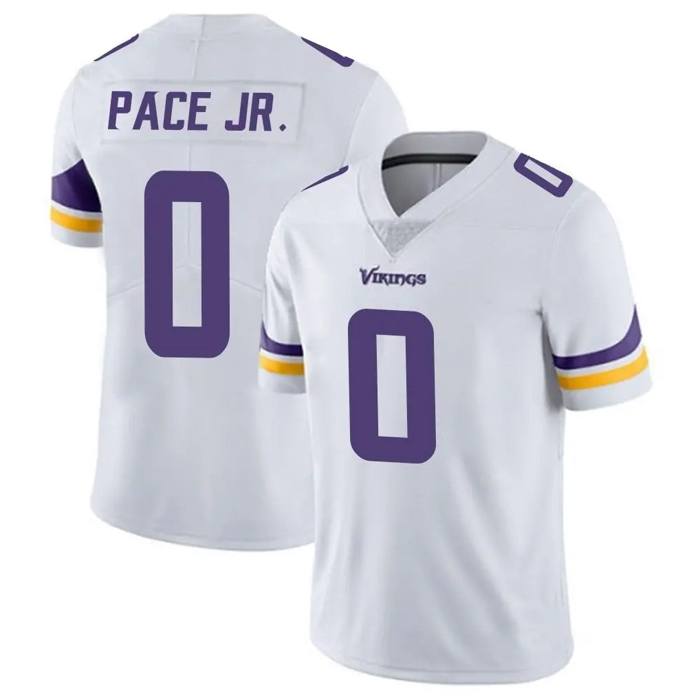 Johmsee MN.Vikings #0 Ivan Pace Jr. Player White Limited Vapor Untouchable Home Game Stitched Jerseys
