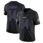 Johmsee MN.Vikings #14 Jauan Jennings Player Black Impact LImited Home Game Stitched Jerseys