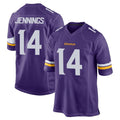 Johmsee MN.Vikings #14 Jauan Jennings Player Purple Home Game Stitched Jerseys