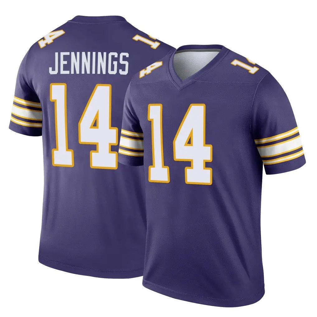 Johmsee MN.Vikings #14 Jauan Jennings Player Purple Limited Classic Home Game Stitched Jerseys