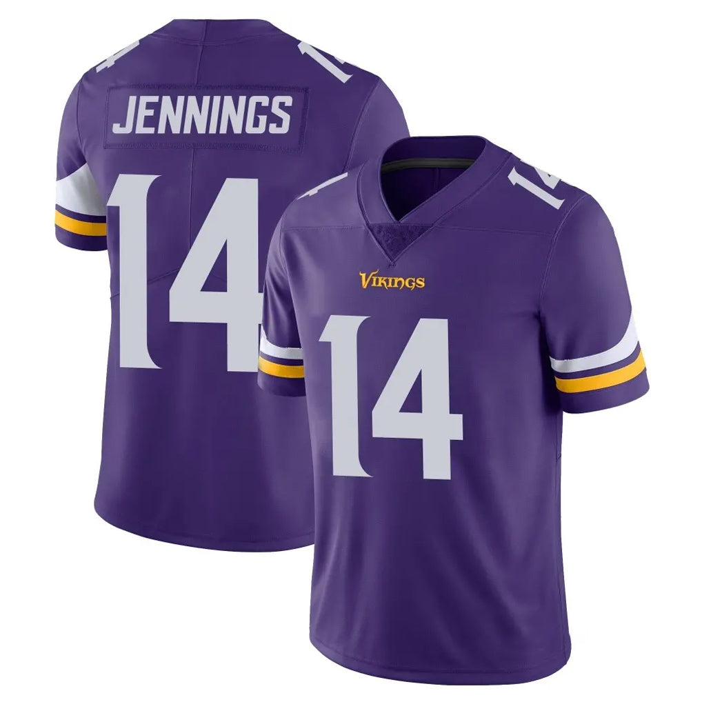 Johmsee MN.Vikings #14 Jauan Jennings Player Purple Limited Vapor Untouchable Home Game Stitched Jerseys