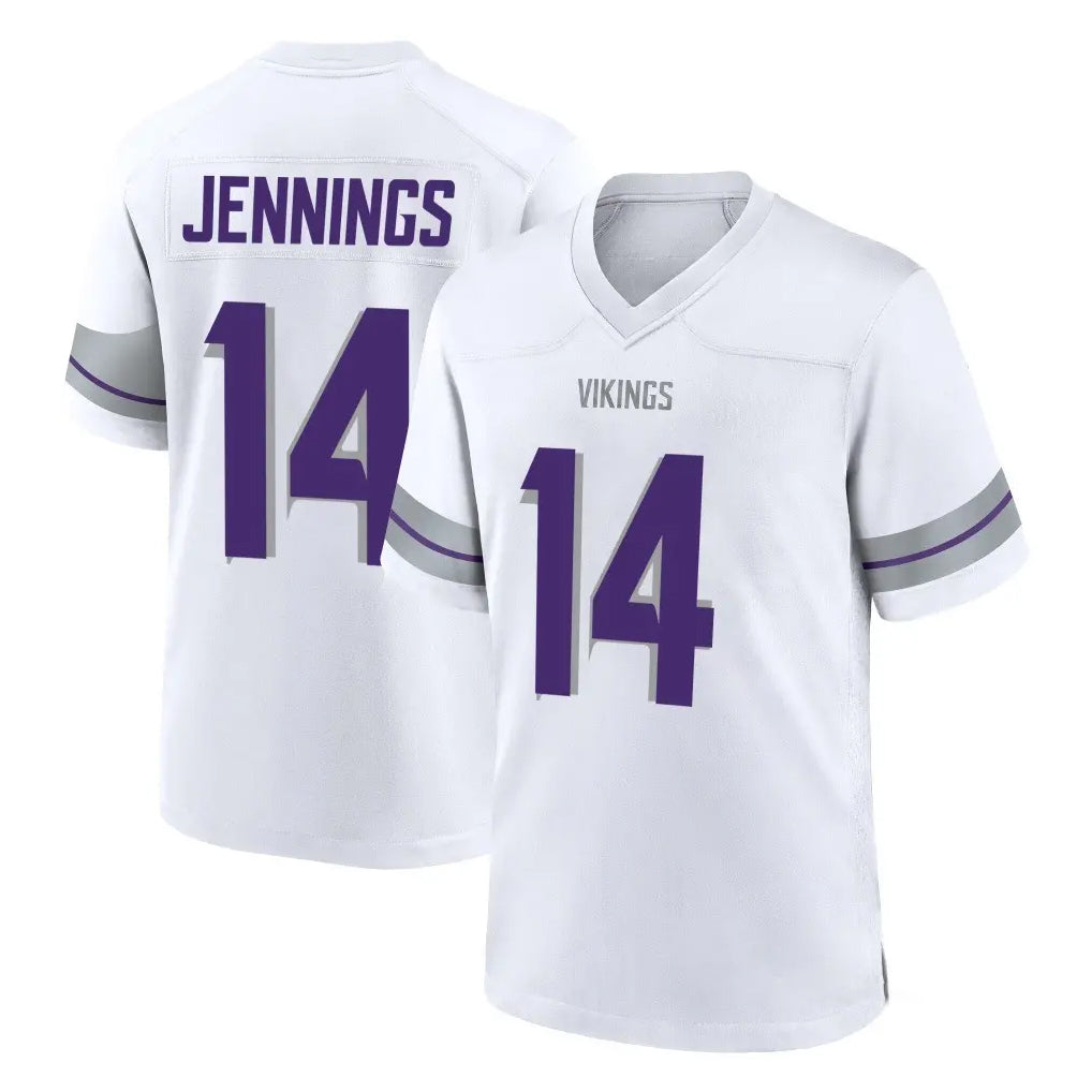 Johmsee MN.Vikings #14 Jauan Jennings Player White Alternate Home Game Stitched Jerseys