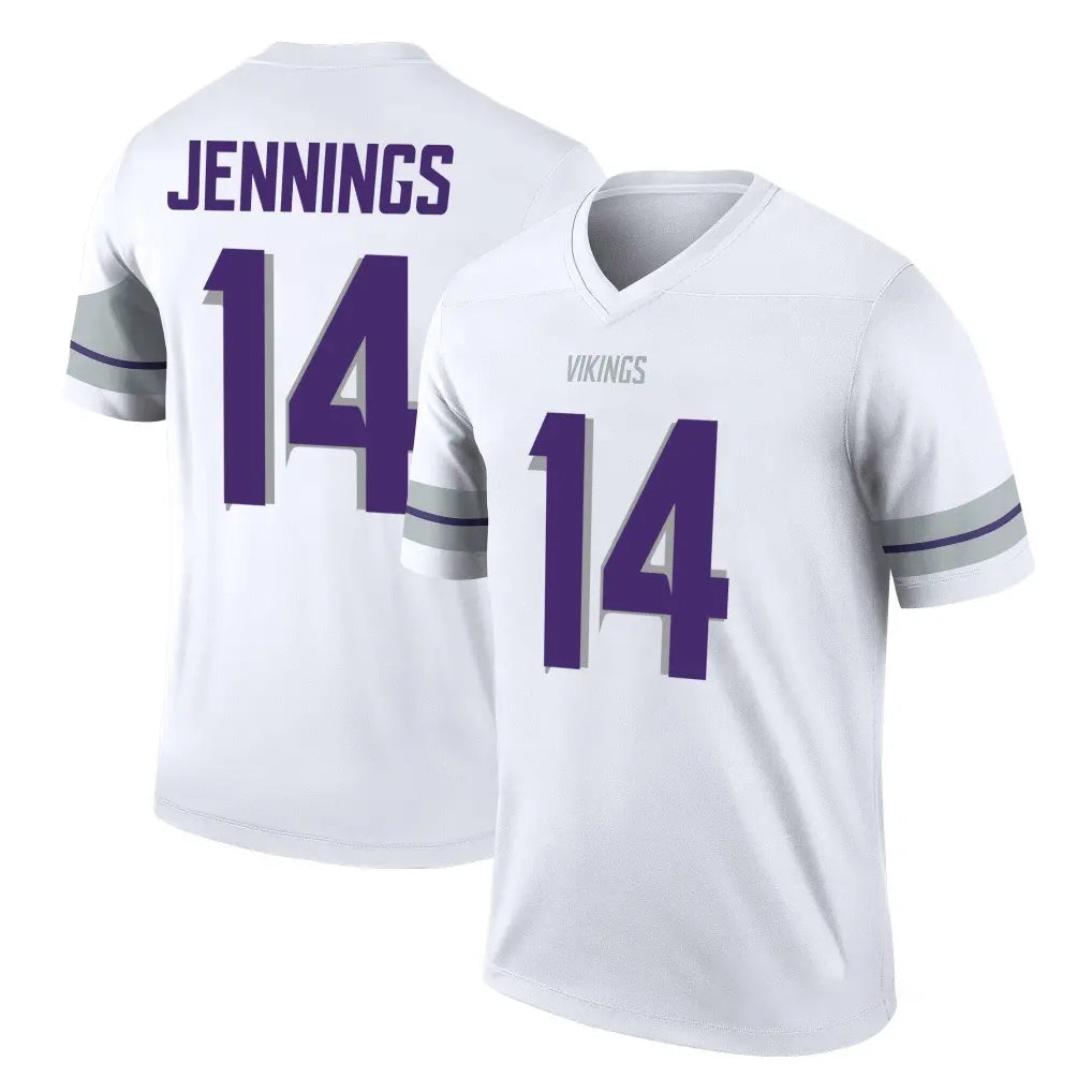 Johmsee MN.Vikings #14 Jauan Jennings Player White Alternate Legend Home Game Stitched Jerseys