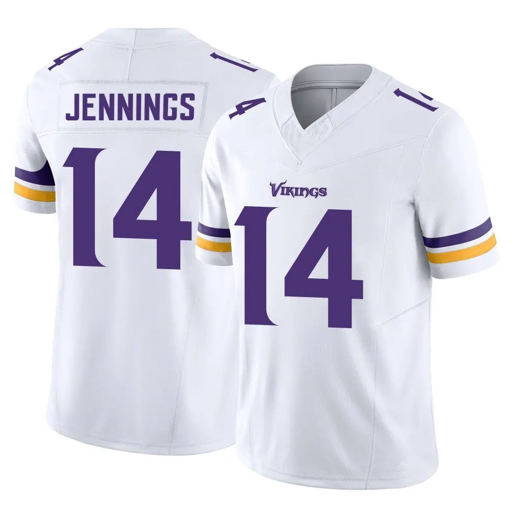 Johmsee MN.Vikings #14 Jauan Jennings Player White Limited Vapor F.U.S.E. Home Game Stitched Jerseys