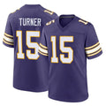 Johmsee MN.Vikings #15 Dallas Turner Player Purple Classic Home Game Stitched Jerseys