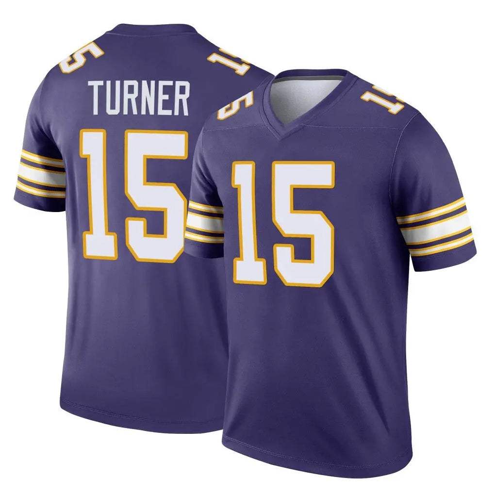 Johmsee MN.Vikings #15 Dallas Turner Player Purple Limited Classic Home Game Stitched Jerseys