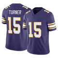 Johmsee MN.Vikings #15 Dallas Turner Player Purple Limited Classic Vapor F.U.S.E. Home Game Stitched Jerseys