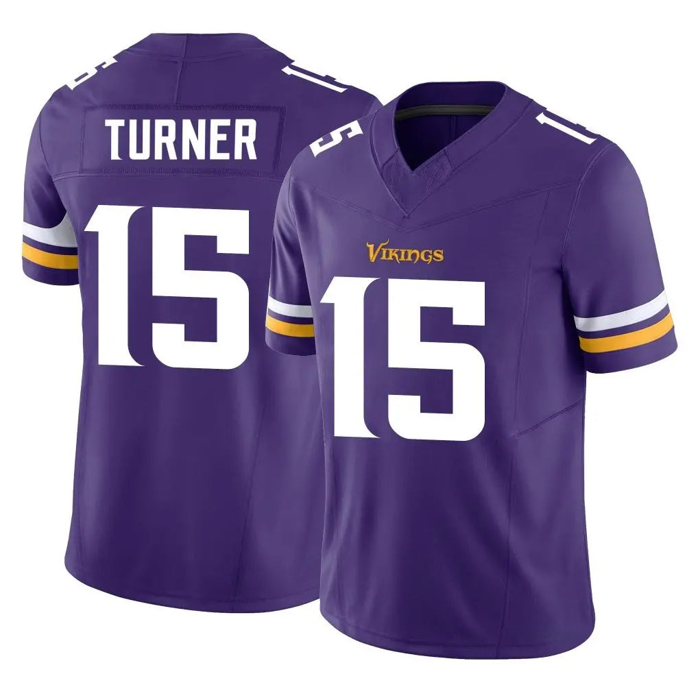 Johmsee MN.Vikings #15 Dallas Turner Player Purple Limited Vapor F.U.S.E. Home Game Stitched Jerseys
