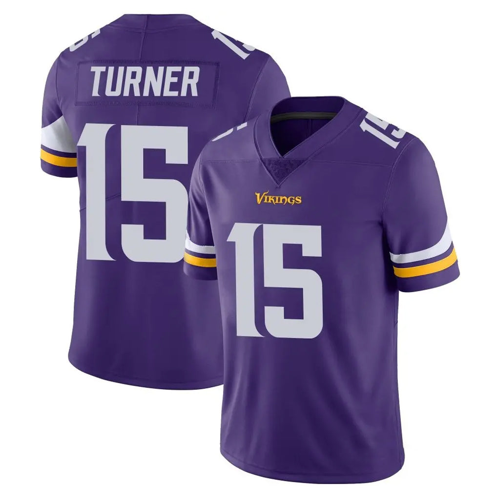 Johmsee MN.Vikings #15 Dallas Turner Player Purple Limited Vapor Untouchable Home Game Stitched Jerseys