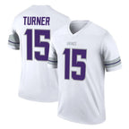 Johmsee MN.Vikings #15 Dallas Turner Player White Alternate Legend Home Game Stitched Jerseys