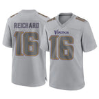 Johmsee MN.Vikings #16 Will Reichard Player Gray Atmosphere Fashion Home Game Stitched Jerseys