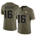 Johmsee MN.Vikings #16 Will Reichard Player Olive Salute To Service Limited Stitched Jerseys