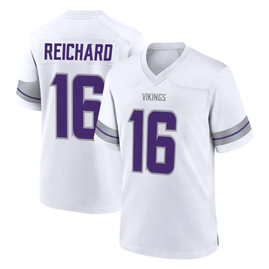 Johmsee MN.Vikings #16 Will Reichard Player White Alternate Home Game Stitched Jerseys