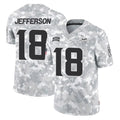 Johmsee MN.Vikings #18 Justin Jefferson Player Arctic Camo Salute To Service Limited Game Stitched Jerseys