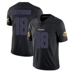Johmsee MN.Vikings #18 Justin Jefferson Player Black Impact LImited Home Game Stitched Jerseys