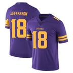 Johmsee MN.Vikings #18 Justin Jefferson Player Purple Limited Color Rush Home Game Stitched Jerseys