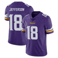 Johmsee MN.Vikings #18 Justin Jefferson Player Purple Limited Vapor Untouchable Home Game Stitched Jerseys