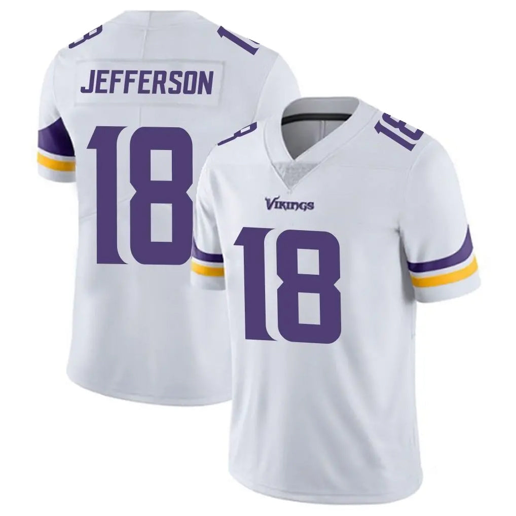 Johmsee MN.Vikings #18 Justin Jefferson Player White Limited Vapor Untouchable Home Game Stitched Jerseys