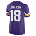 Johmsee MN.Vikings #18 Justin Jefferson Purple Team Vapor F.U.S.E. Stitched Limited Jerseys