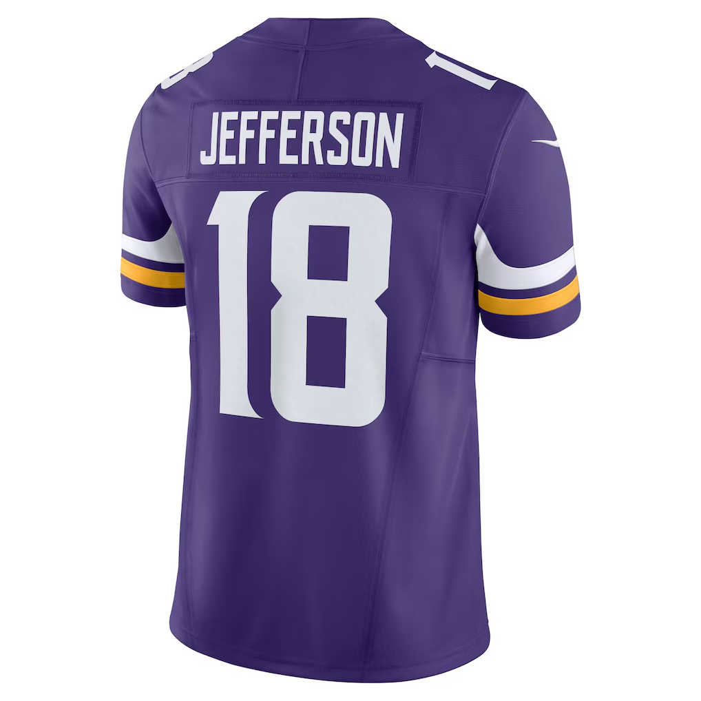 Johmsee MN.Vikings #18 Justin Jefferson Purple Vapor F.U.S.E. Limited Stitched Jerseys