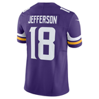 Johmsee MN.Vikings #18 Justin Jefferson Purple Vapor F.U.S.E. Limited Stitched Jerseys