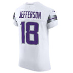 Johmsee MN.Vikings #18 Justin Jefferson White Alternate Vapor F.U.S.E. Elite Player American Stitched Jersey