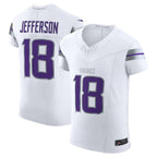Johmsee MN.Vikings #18 Justin Jefferson White Alternate Vapor F.U.S.E. Elite Player American Stitched Jerseys