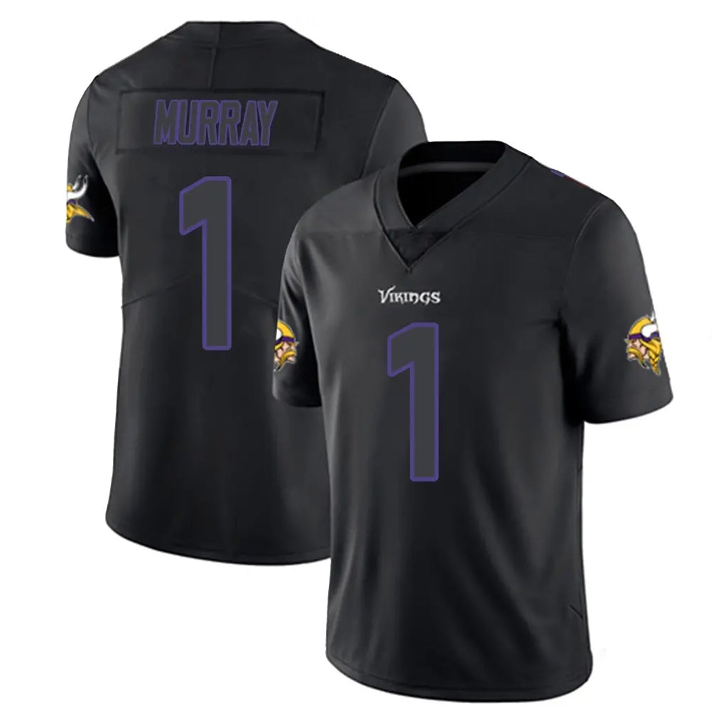 Johmsee MN.Vikings #1 Kyler Murray Player Black Impact LImited Home Game Stitched Jerseys